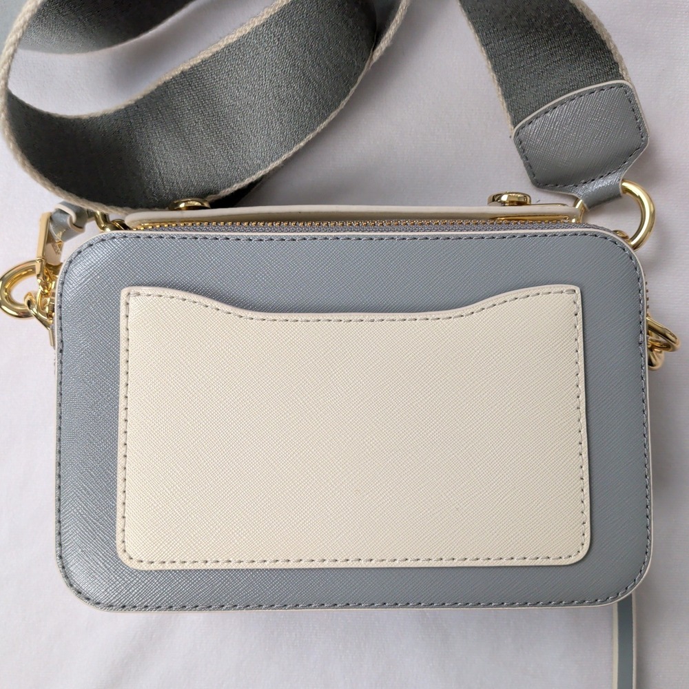 Marc Jacobs The Sure Shot Large Snapshot Crossbody Purse Gray M0015898 - Picture 7 of 16